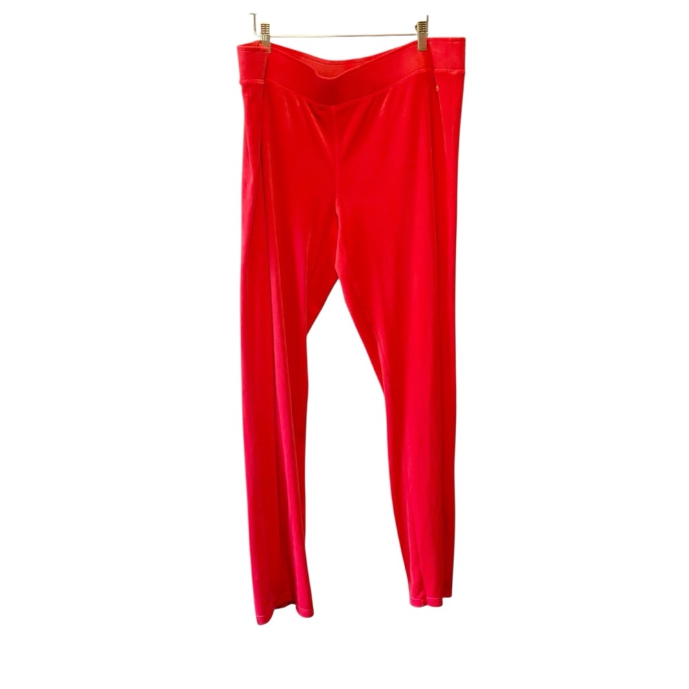 Lilly Pulitzer Velour Lounge Pants Womens XXL Pink High Rise Athletic Bottoms
